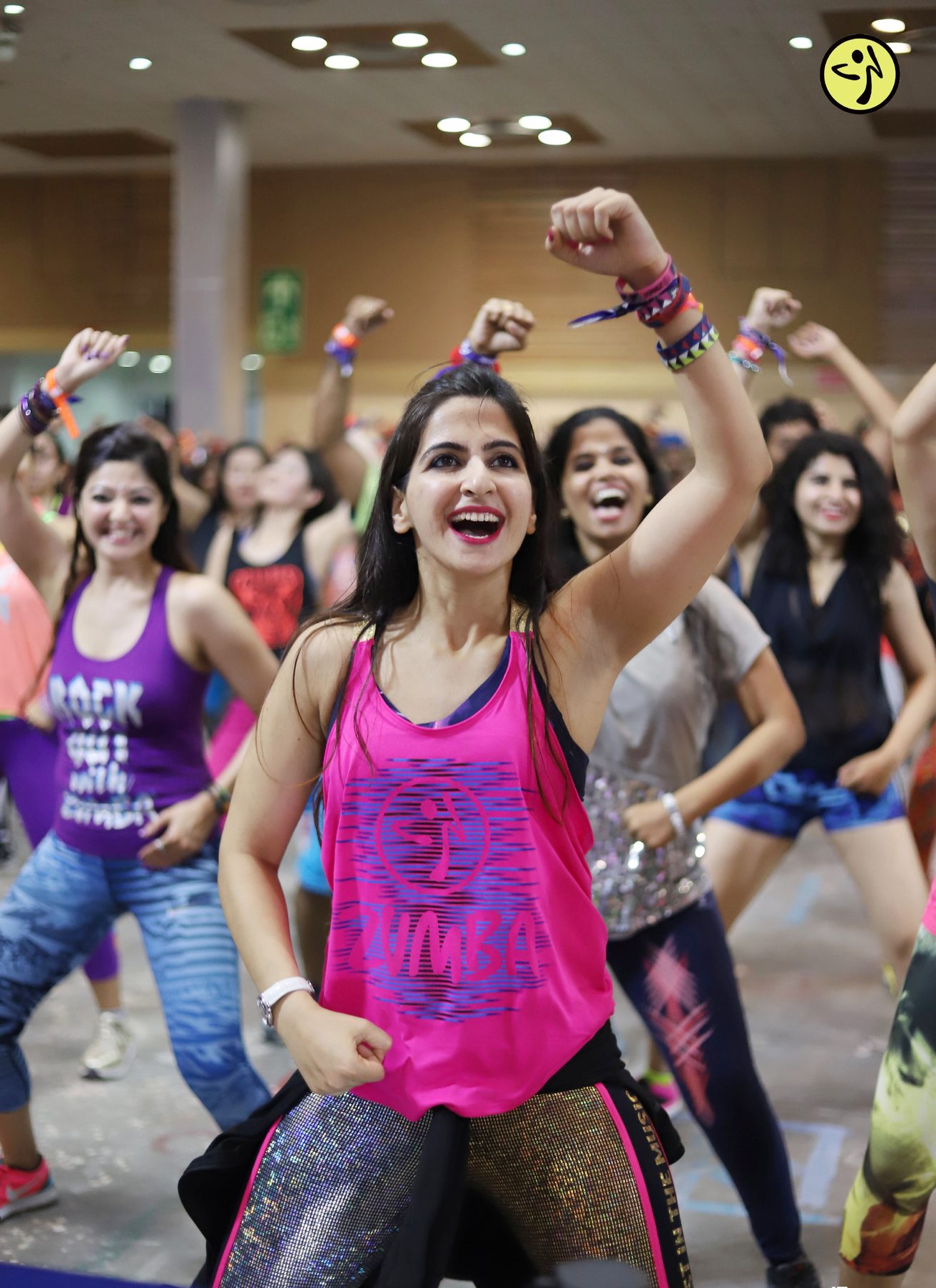 Meenal leading a Zumba session